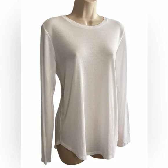 Vince White Little Boy Long Sleeve Crew Neck Top Size L – Pima Cotton Modal - Picture 3 of 9